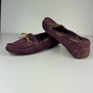 BOTTEGA VENETA DRIVING SHOE LOAFER PLUM COLOR SIZE 40.5 UNISEX